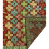 Noori Rug Balochi Brett Burgundy/Lt. Blue Rug - 3'3" x 4'10"