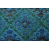 Noori Rug Elan Overyded Kilim Deyla Blue/Green Rug - 7'2" x 9'10"