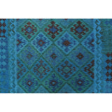 Noori Rug Elan Overyded Kilim Deyla Blue/Green Rug - 7'2" x 9'10"