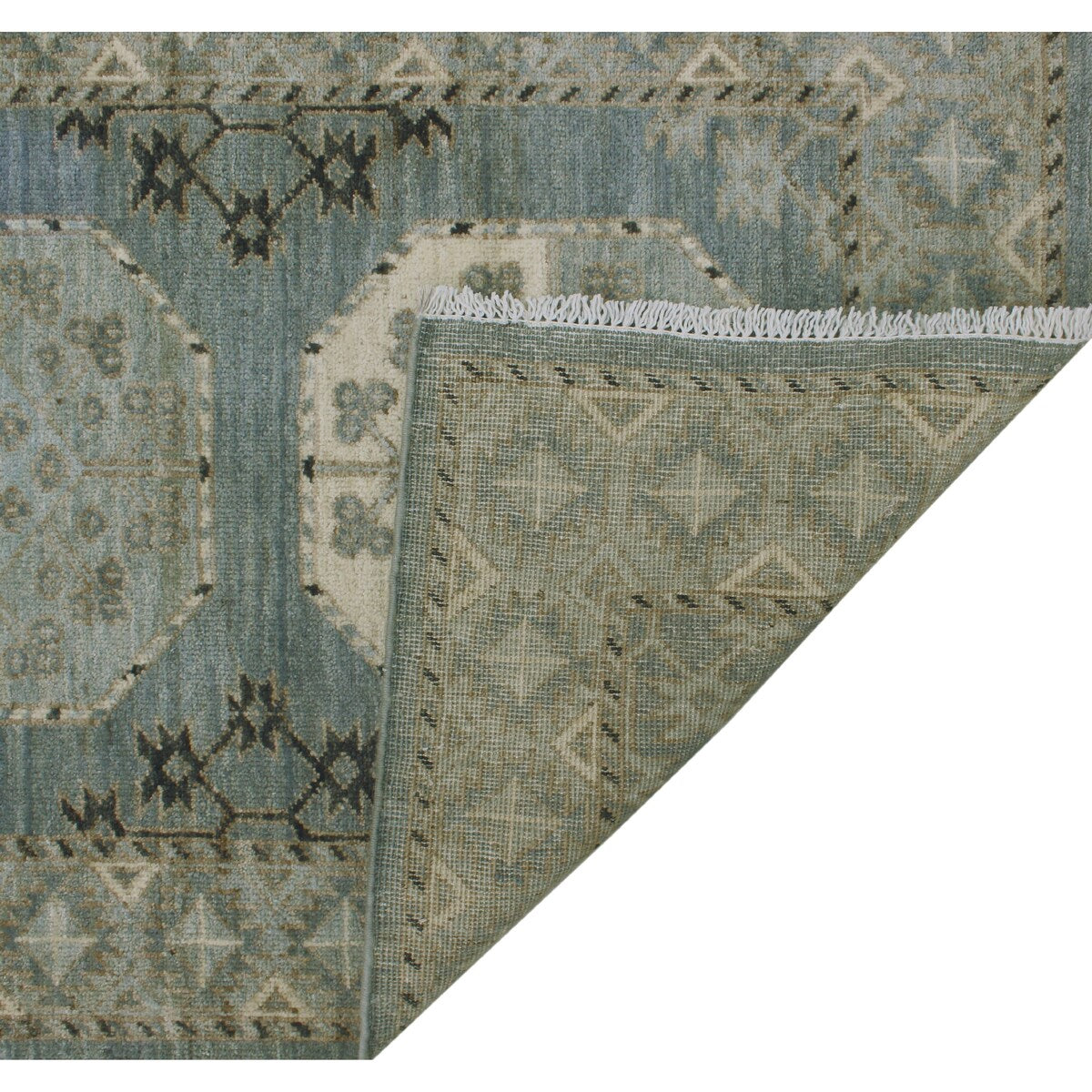 Noori Rug Fine Chobi Albia Grey/Ivory Runner - 2'7" x 9'10"
