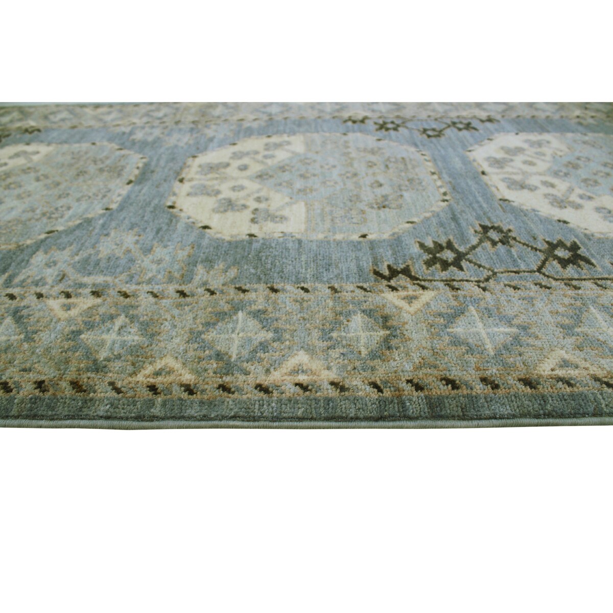 Noori Rug Fine Chobi Albia Grey/Ivory Runner - 2'7" x 9'10"