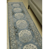 Noori Rug Fine Chobi Albia Grey/Ivory Runner - 2'7" x 9'10"