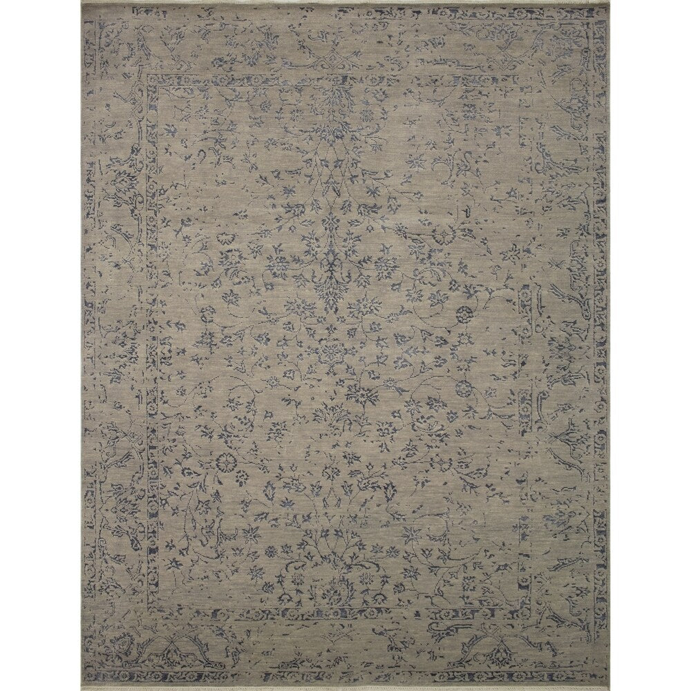 Noori Rug Fine Oushak Edwin Grey/Blue Rug - 9'3" x 12'0"