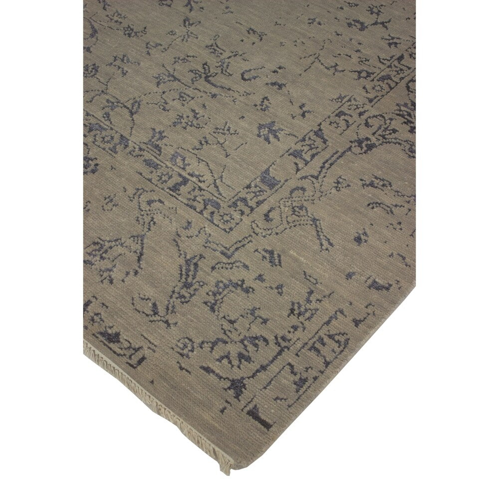 Noori Rug Fine Oushak Edwin Grey/Blue Rug - 9'3" x 12'0"