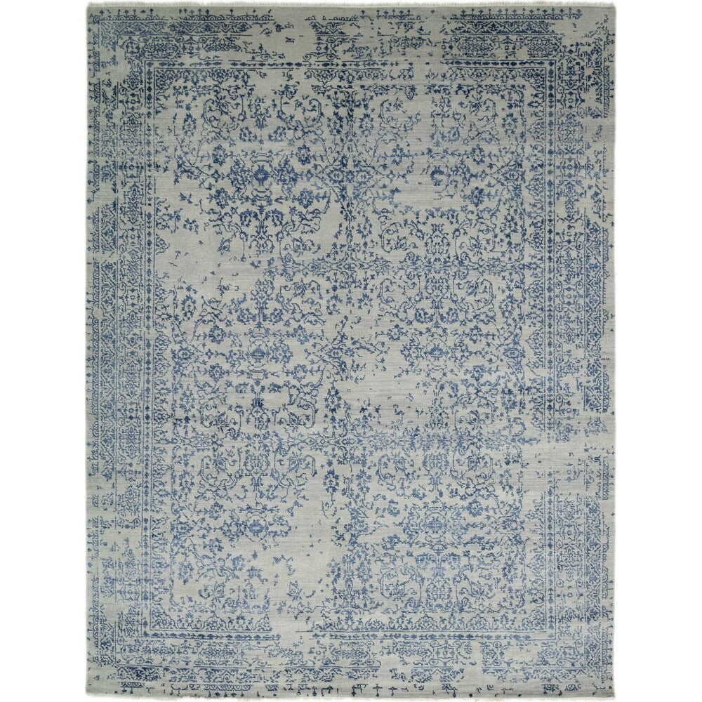 Noori Rug Fine Oushak Saeed Grey/Blue Rug - 9'5" x 12'5"