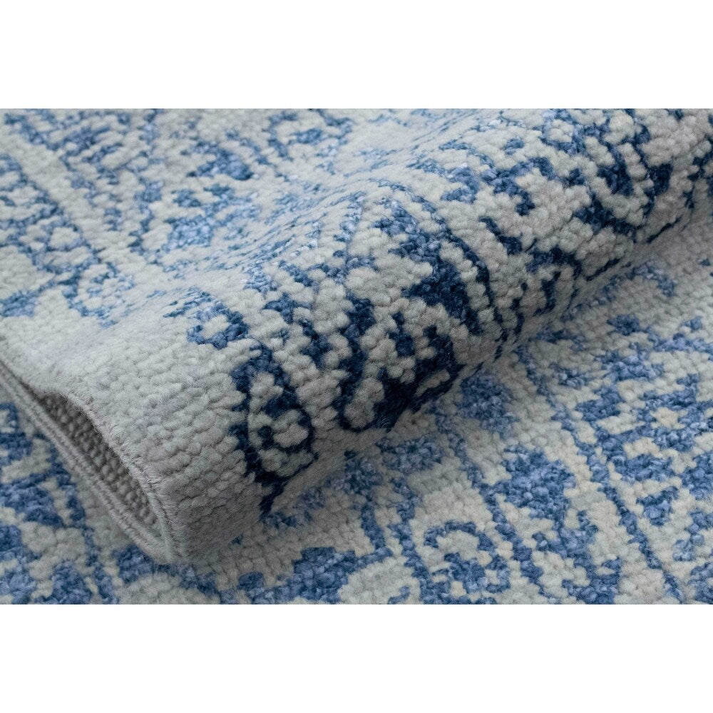 Noori Rug Fine Oushak Saeed Grey/Blue Rug - 9'5" x 12'5"