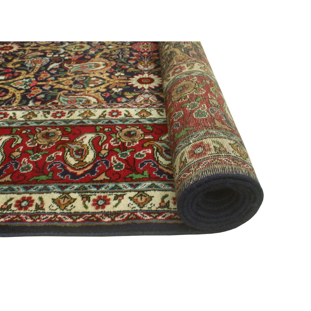 Noori Rug Fine Vintage Distressed Aneisha Navy/Red Rug - 9'11" x 13'4"