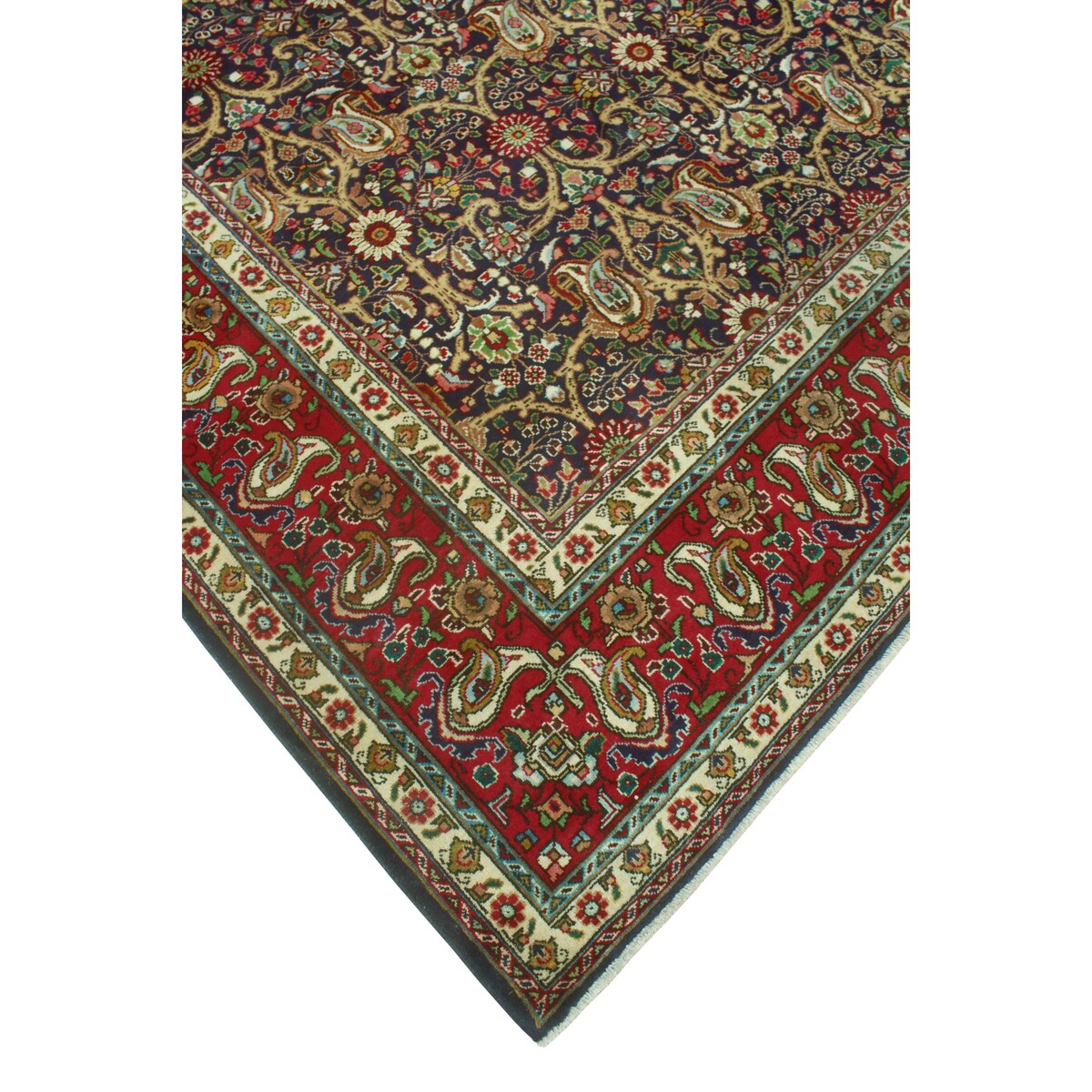 Noori Rug Fine Vintage Distressed Aneisha Navy/Red Rug - 9'11" x 13'4"