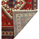 Noori Rug Fine Vintage Distressed Jiaan Red/Ivory Runner - 5'1" x 10'1"