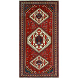 Noori Rug Fine Vintage Distressed Jiaan Red/Ivory Runner - 5'1" x 10'1"