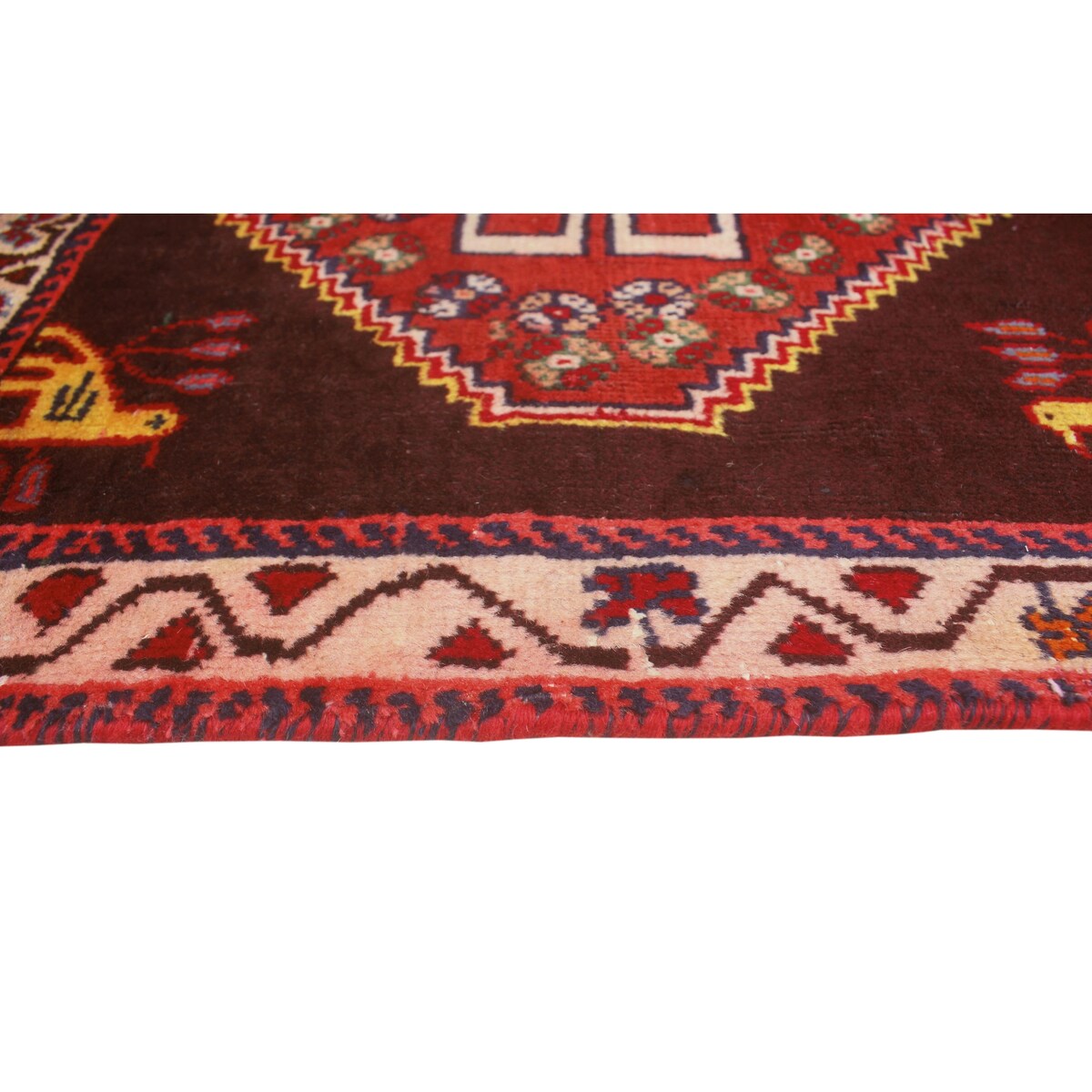 Noori Rug Fine Vintage Distressed Ricky Chocolate/Beige Runner - 2'0" x 1'8"