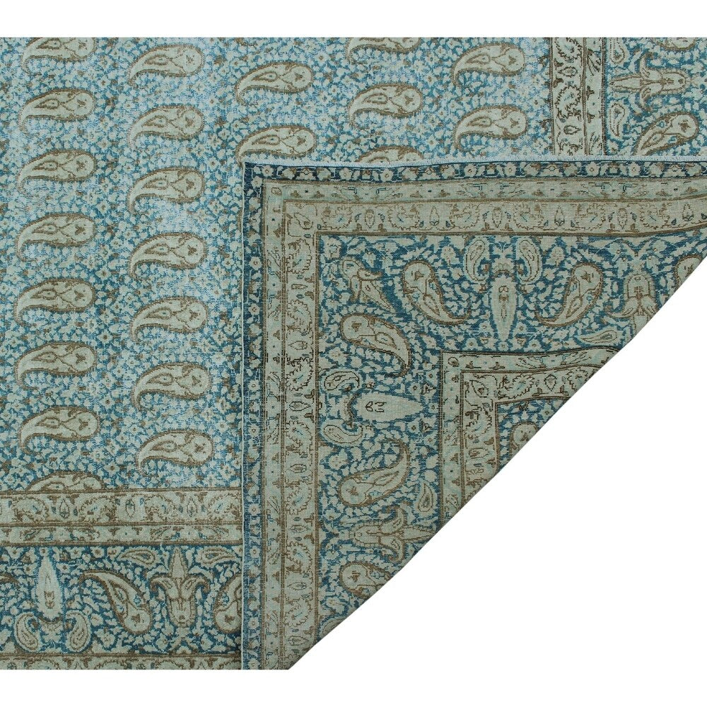 Noori Rug Fine Vintage Joann Blue/Beige Rug - 9'7" x 12'4"