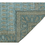Noori Rug Fine Vintage Joann Blue/Beige Rug - 9'7" x 12'4"