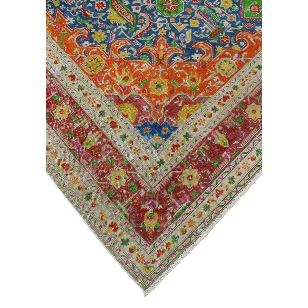 Noori Rug Fine Vintage Ulger Blue/Orange Rug - 8'0" x 10'6"