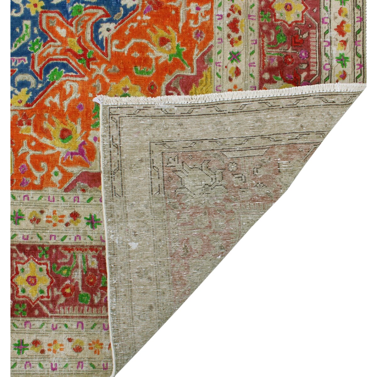 Noori Rug Fine Vintage Ulger Blue/Orange Rug - 8'0" x 10'6"