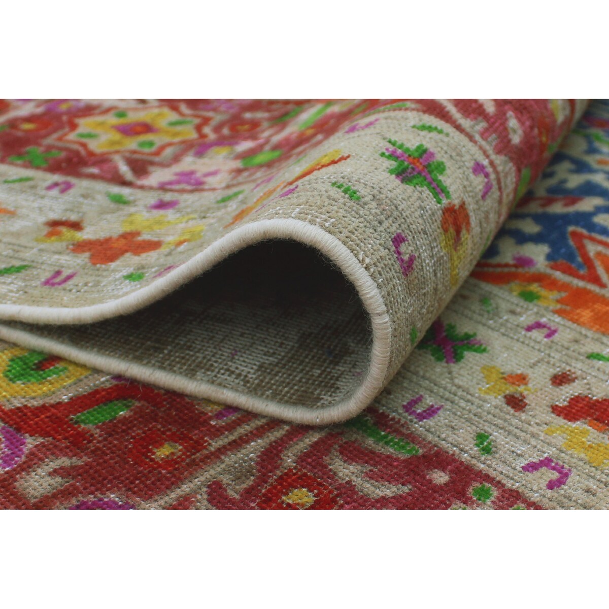 Noori Rug Fine Vintage Ulger Blue/Orange Rug - 8'0" x 10'6"
