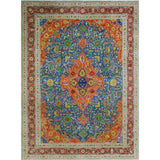 Noori Rug Fine Vintage Ulger Blue/Orange Rug - 8'0" x 10'6"