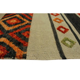 Noori Rug High-Low Kilim Dillon Beige/Orange Rug - 6'11" x 9'10"