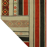 Noori Rug High-Low Kilim Dillon Beige/Orange Rug - 6'11" x 9'10"