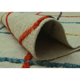 Noori Rug High-Low Kilim Raylan Beige/Orange Rug - 8'4" x 11'2" - 8'4" x 11'2"