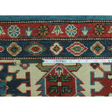 Noori Rug Kazak Aquanett Blue/Ivory Rug - 8'2" x 9'10"