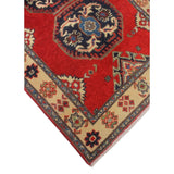 Noori Rug Kazak Azadeh Red/Beige Rug - 2'8" x 3'11"