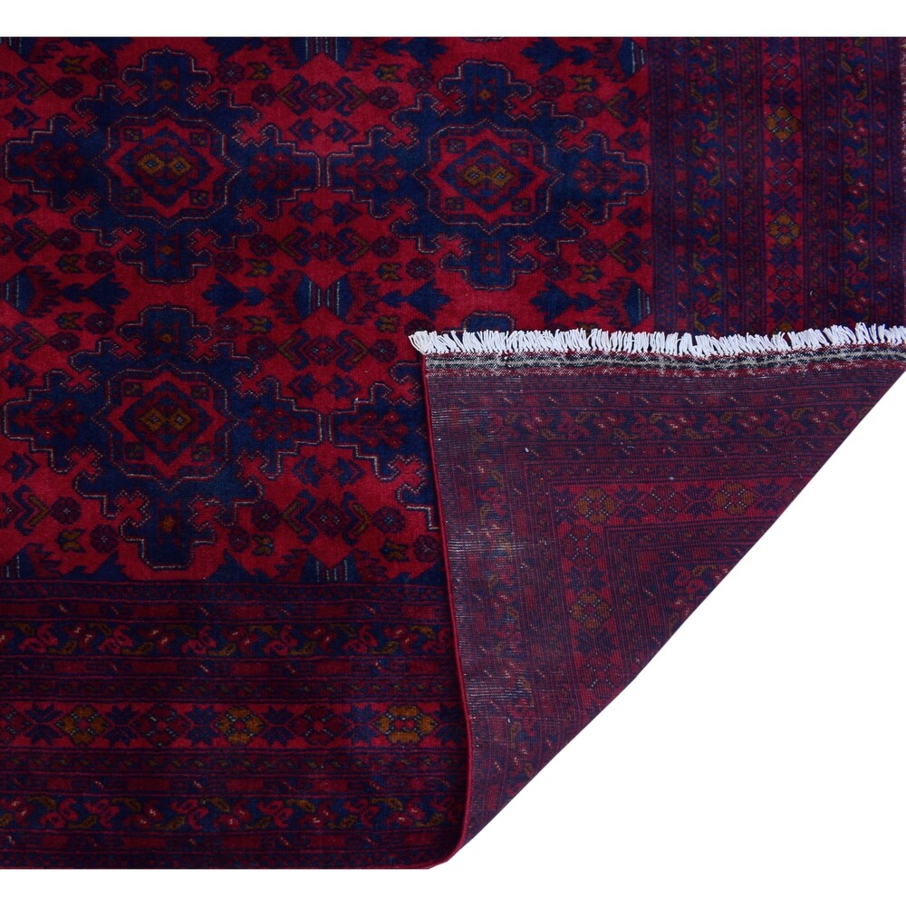 Noori Rug Khal Mohammadi Nasibeli Red/Blue Rug - 6'6" x 9'7"