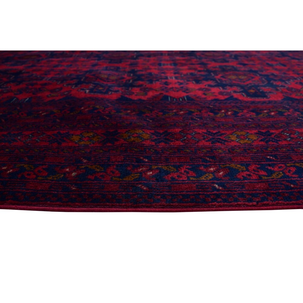Noori Rug Khal Mohammadi Nasibeli Red/Blue Rug - 6'6" x 9'7"