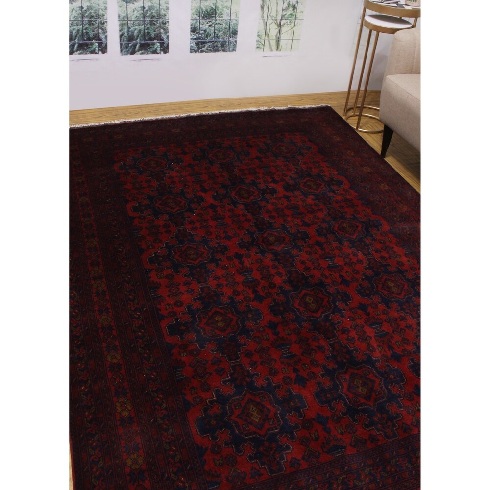 Noori Rug Khal Mohammadi Nasibeli Red/Blue Rug - 6'6" x 9'7"