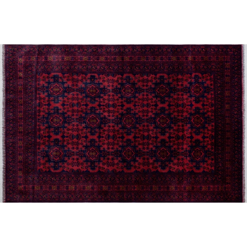 Noori Rug Khal Mohammadi Nasibeli Red/Blue Rug - 6'6" x 9'7"