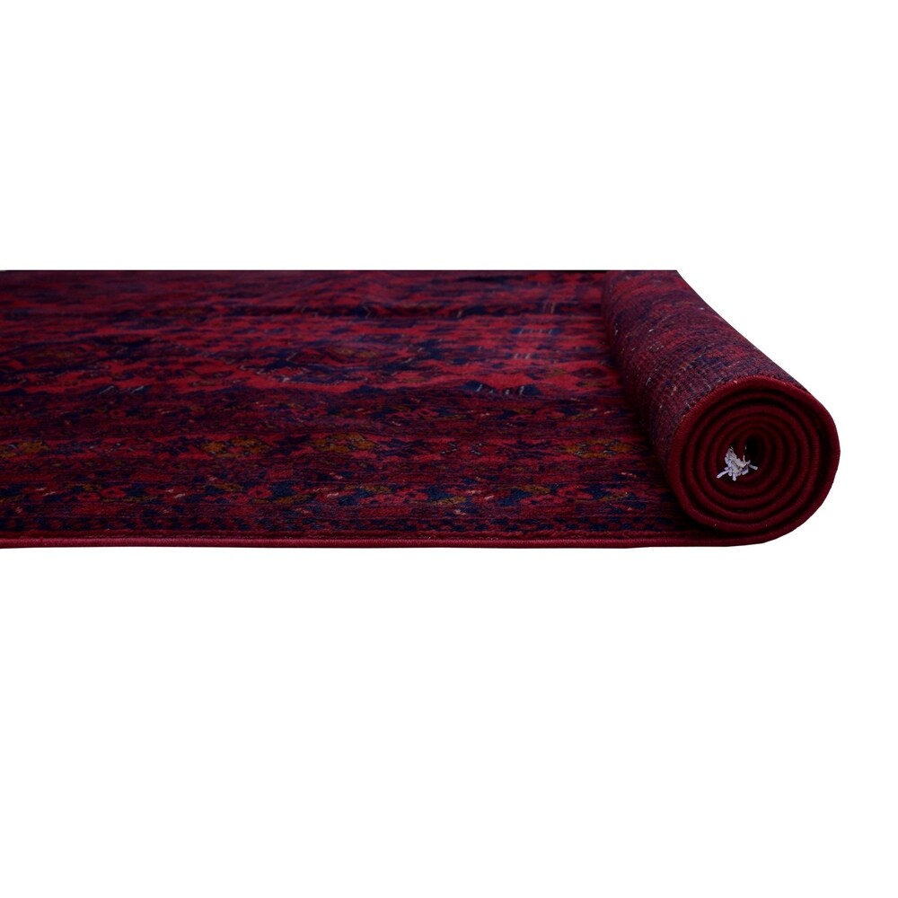 Noori Rug Khal Mohammadi Nasibeli Red/Blue Rug - 6'6" x 9'7"