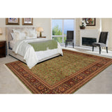 Noori Rug Pak-Persian Baki Green/Aubergine Rug - 9'0" x 11'7"