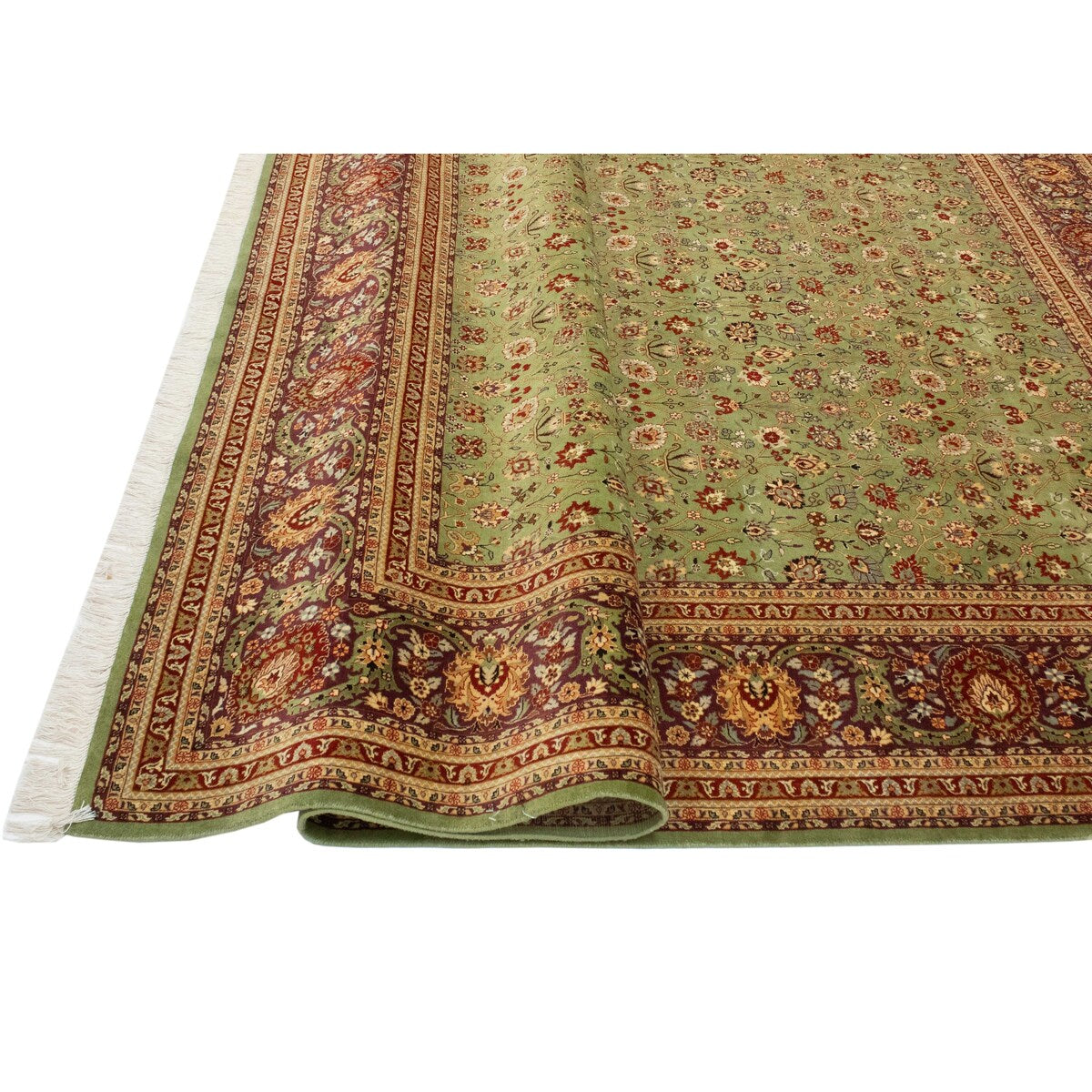 Noori Rug Pak-Persian Baki Green/Aubergine Rug - 9'0" x 11'7"