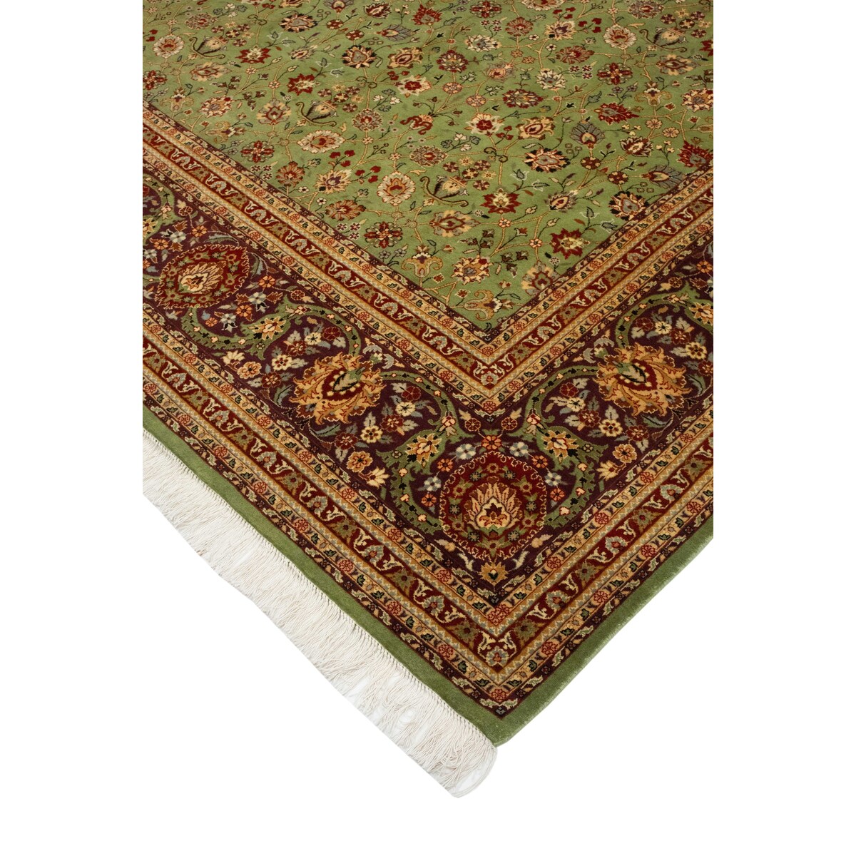 Noori Rug Pak-Persian Baki Green/Aubergine Rug - 9'0" x 11'7"