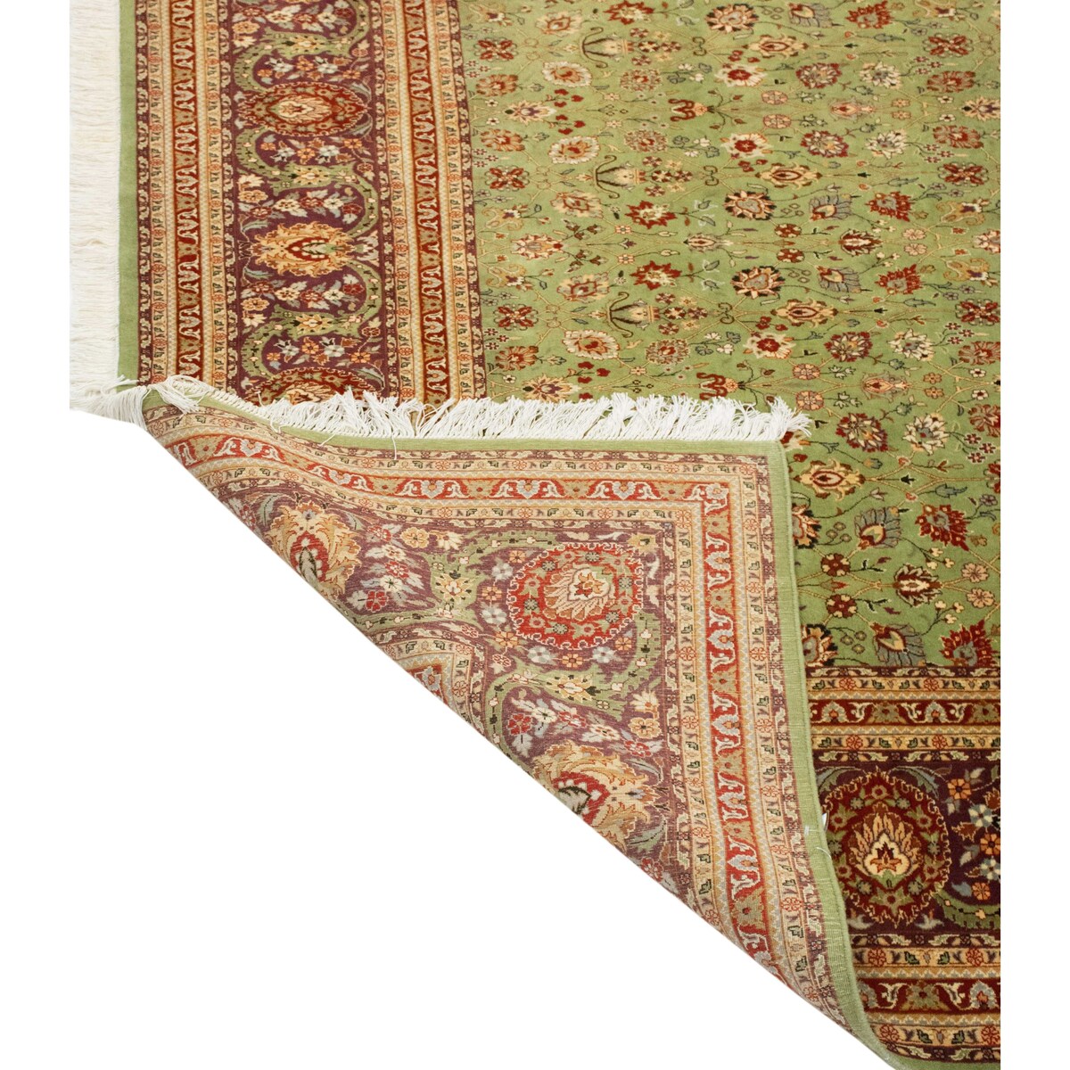 Noori Rug Pak-Persian Baki Green/Aubergine Rug - 9'0" x 11'7"