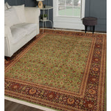 Noori Rug Pak-Persian Baki Green/Aubergine Rug - 9'0" x 11'7"