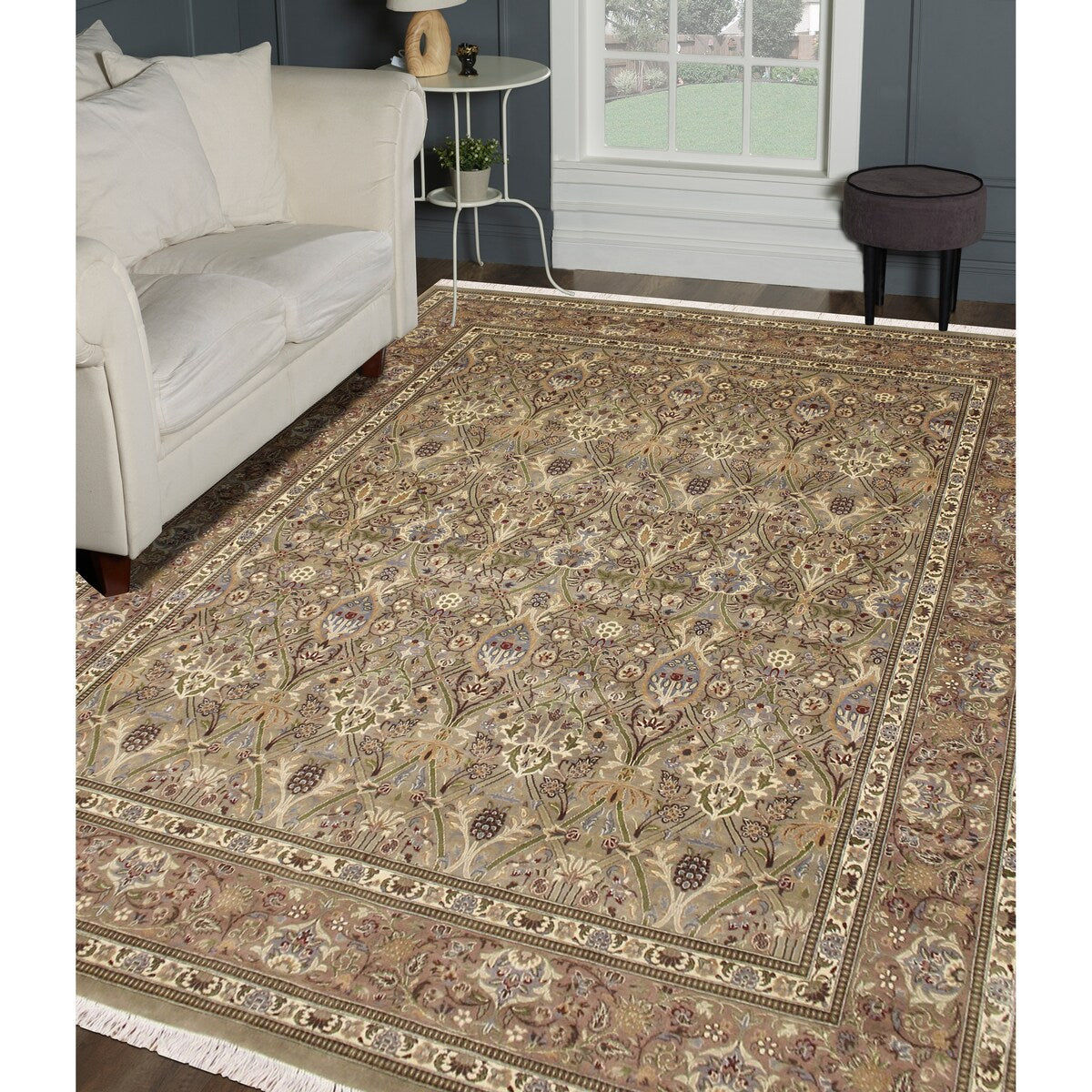 Noori Rug Pak-Persian Shahrivar Lt. Green/Beige Rug - 8'3" x 10'1"