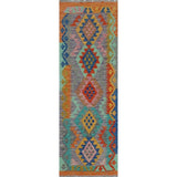 Noori Rug Sangat Kilim Corisand Purple/Grey Runner - 1'11" x 5'8"