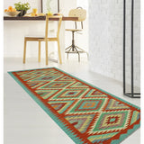 Hand-Woven Sangat Kilim Gulloo Red/Ivory Runner - 2'9" x 8'4"