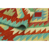 Hand-Woven Sangat Kilim Gulloo Red/Ivory Runner - 2'9" x 8'4"