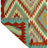 Hand-Woven Sangat Kilim Gulloo Red/Ivory Runner - 2'9" x 8'4"