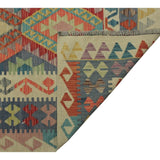 Noori Rug Sangat Kilim Julia Ki Blue/Ivory Rug - 6'10" x 9'10"