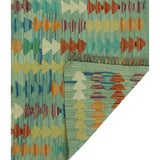 Noori Rug Sangat Kilim Omer Blue/Orange Rug - 4'10" x 6'3"