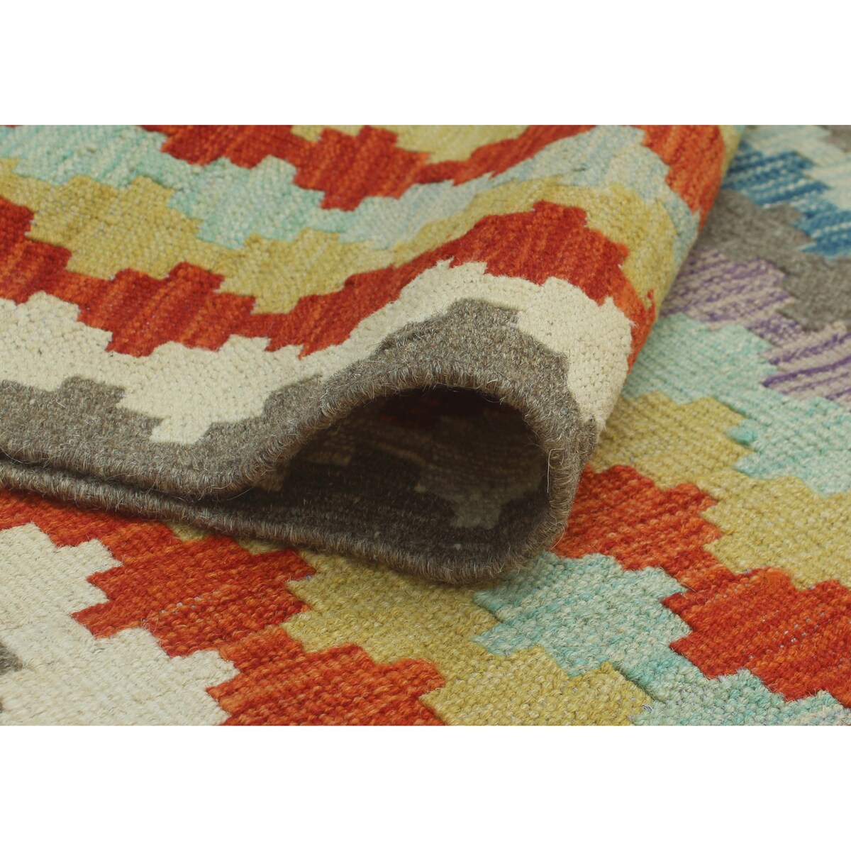 Noori Rug Sangat Kyson Lt. Brown/Red Runner - 2'6" x 6'5"
