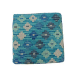 Noori Rug Sangat Ottoman Hoda, Blue (16"x16"x20")