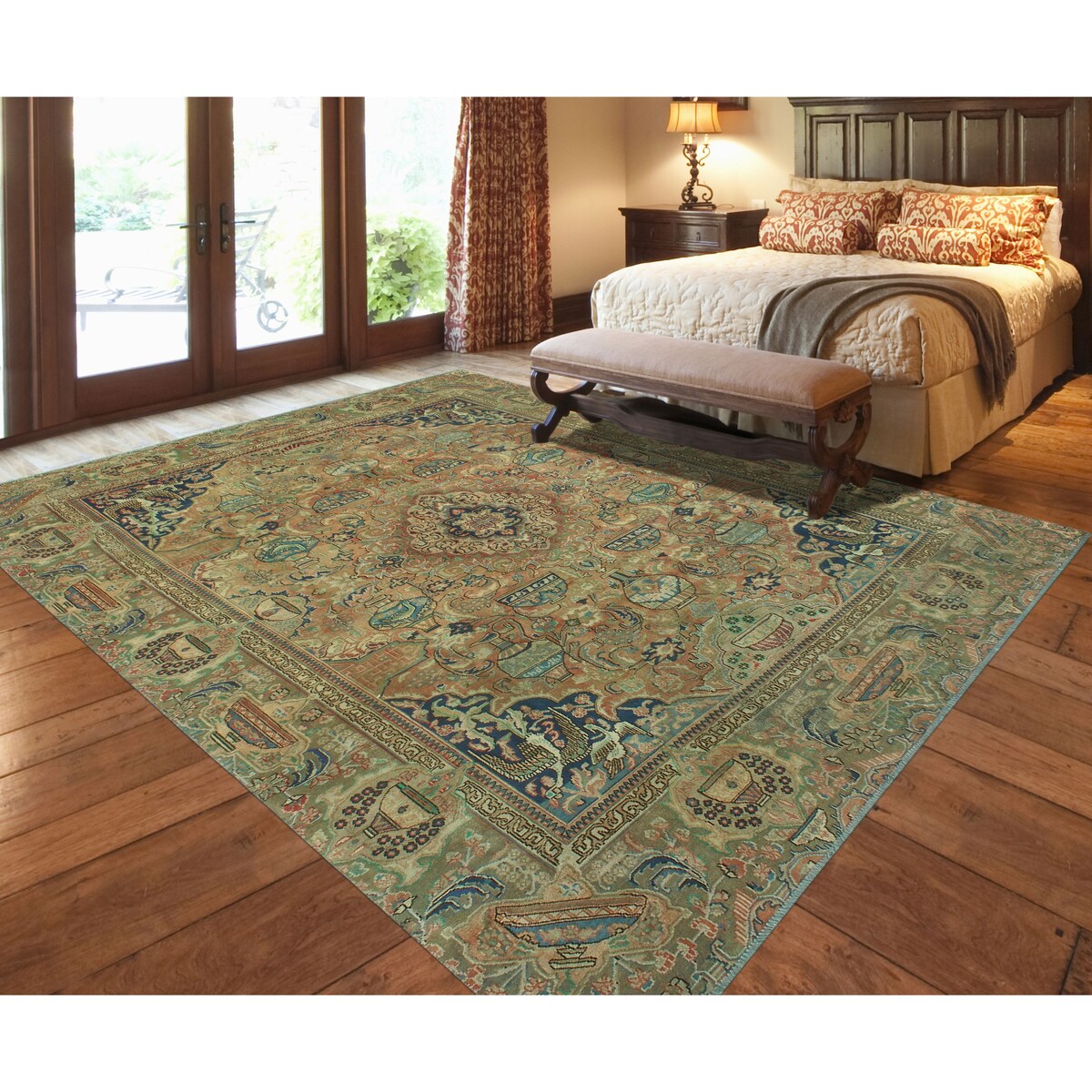 Noori Rug Semi-Antique Dannah Rust/Lt. Brown Rug - 8'9" x 12'3"