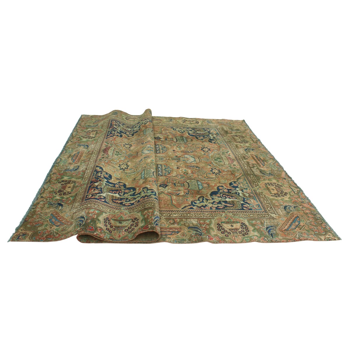 Noori Rug Semi-Antique Dannah Rust/Lt. Brown Rug - 8'9" x 12'3"