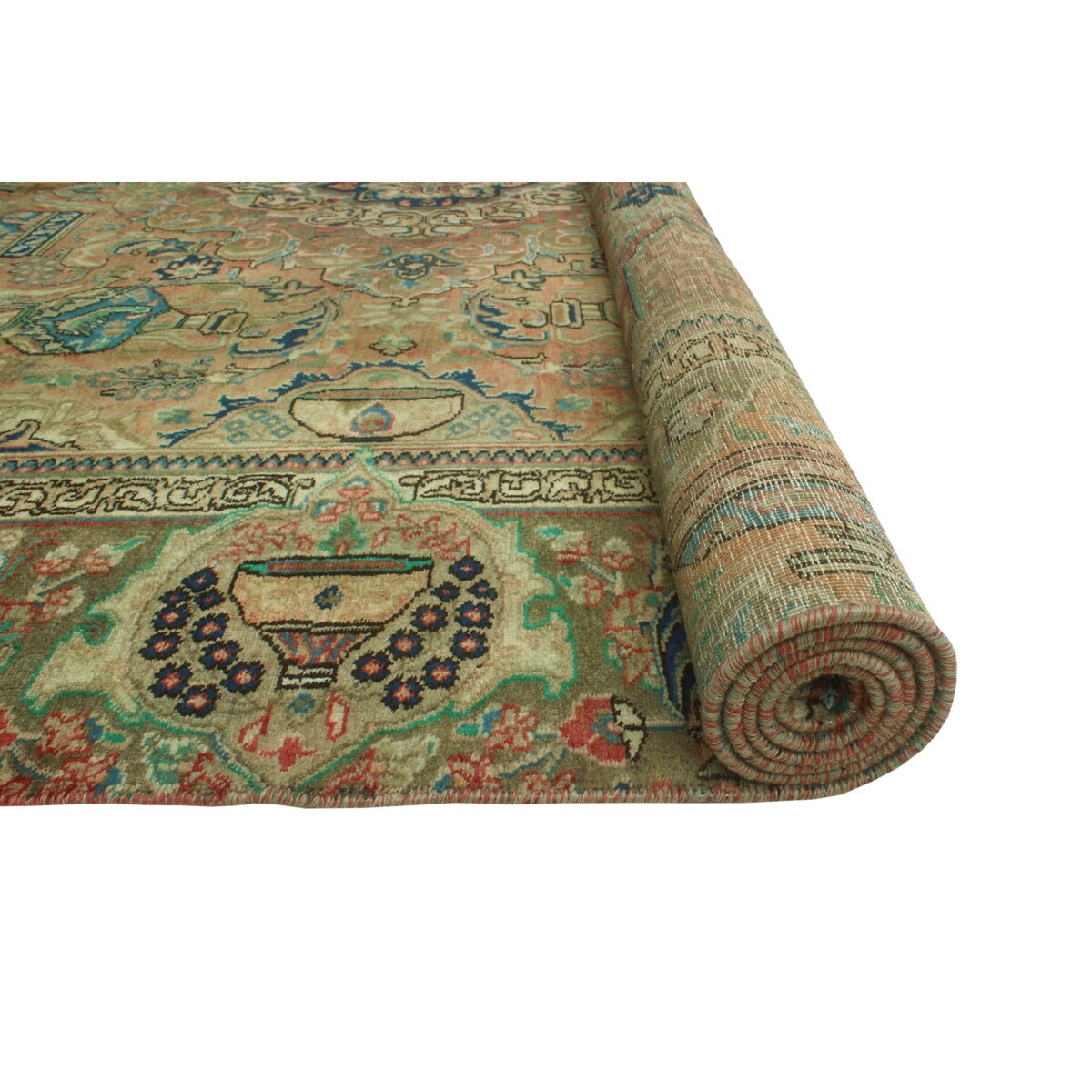 Noori Rug Semi-Antique Dannah Rust/Lt. Brown Rug - 8'9" x 12'3"