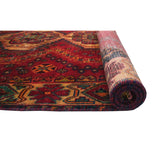 Noori Rug Vintage Beall Red/Black Rug - 4'3" x 6'3"