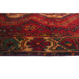 Noori Rug Vintage Beall Red/Black Rug - 4'3" x 6'3"